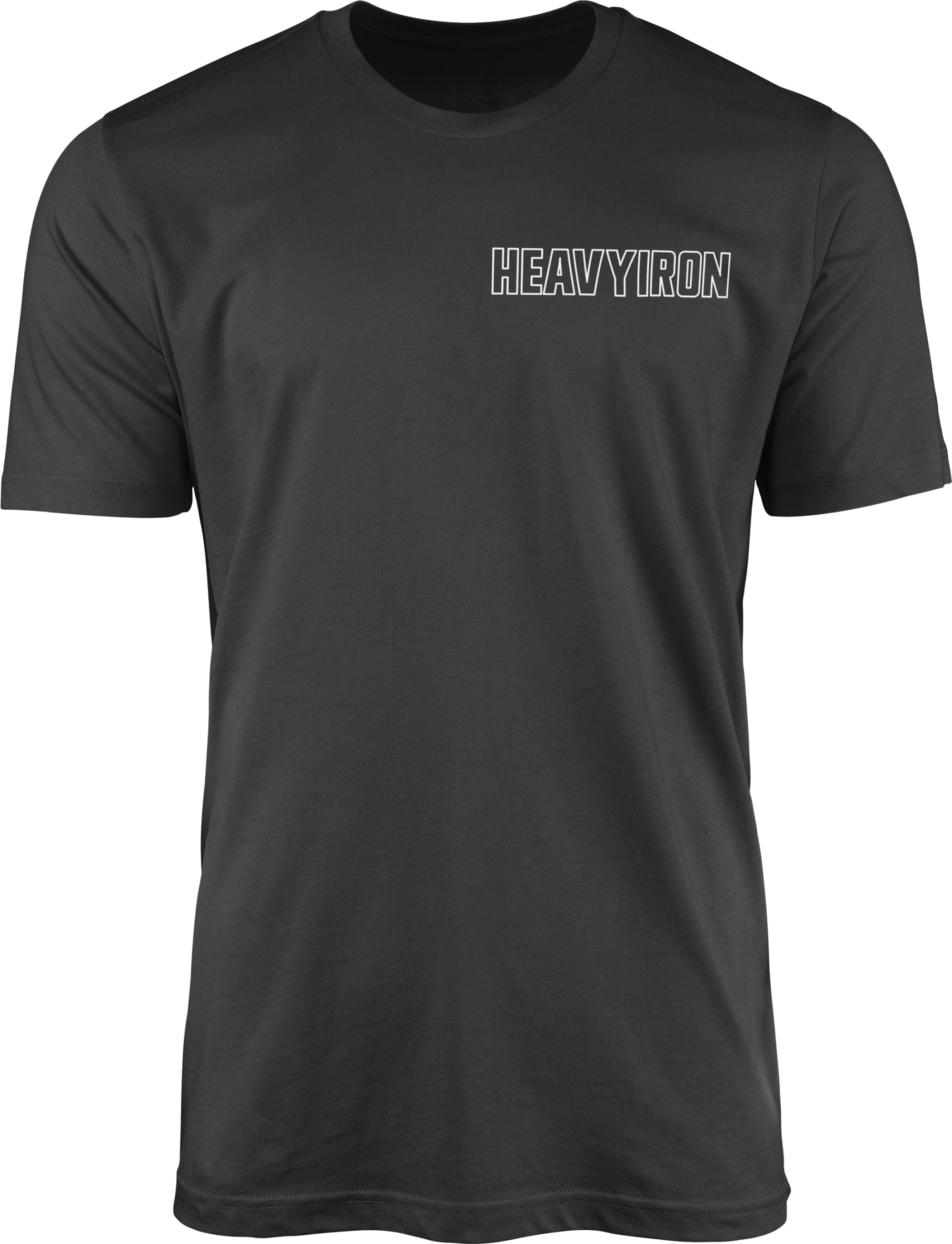 HEAVYIRON OUTLINE BODYBUILDING GYM SHIRT CHARCOAL