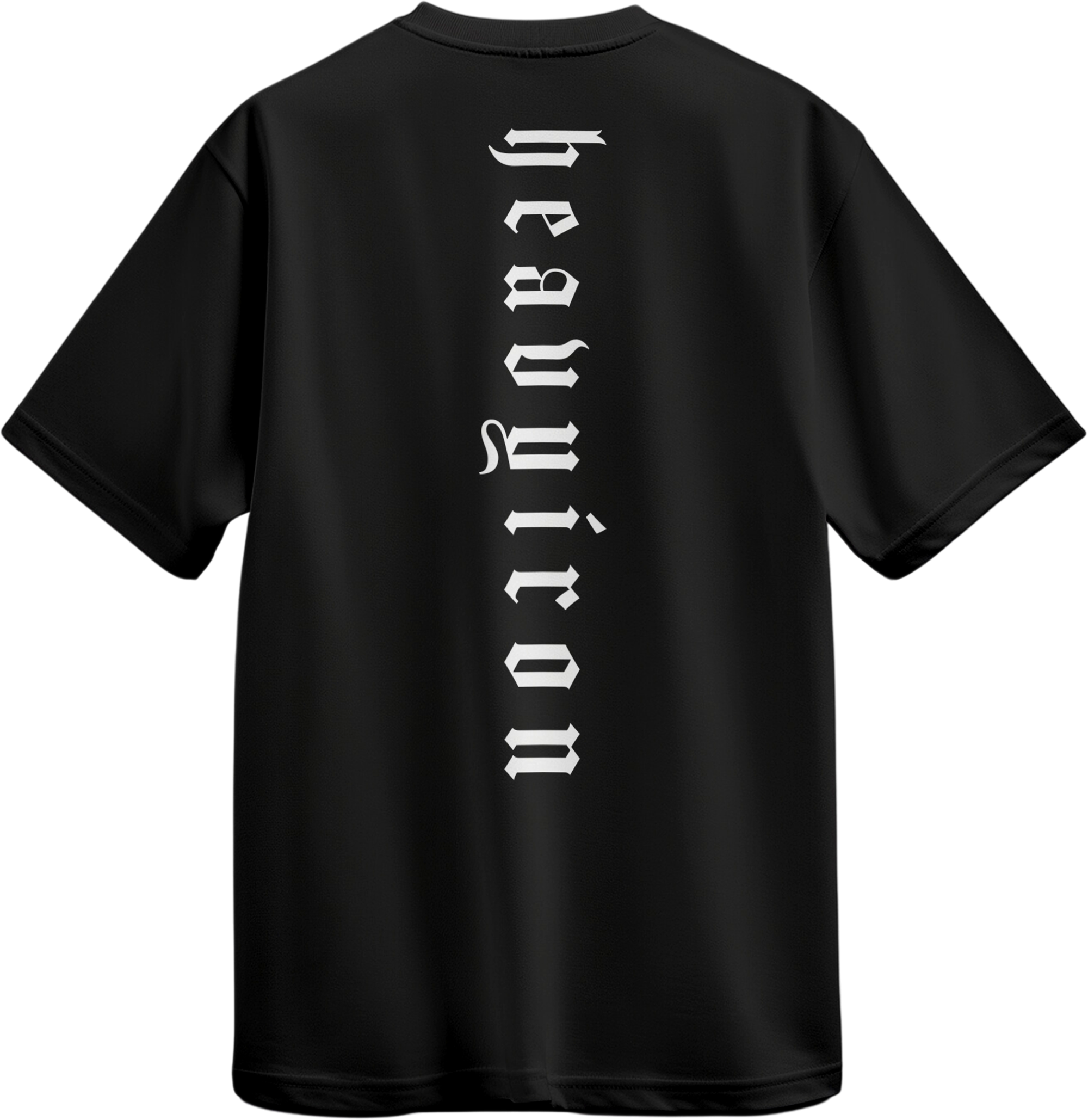 HEAVYIRON NO 55 OVERSIZED DROP SHOULDER BODYBUILDING GYM SHIRT BLACK