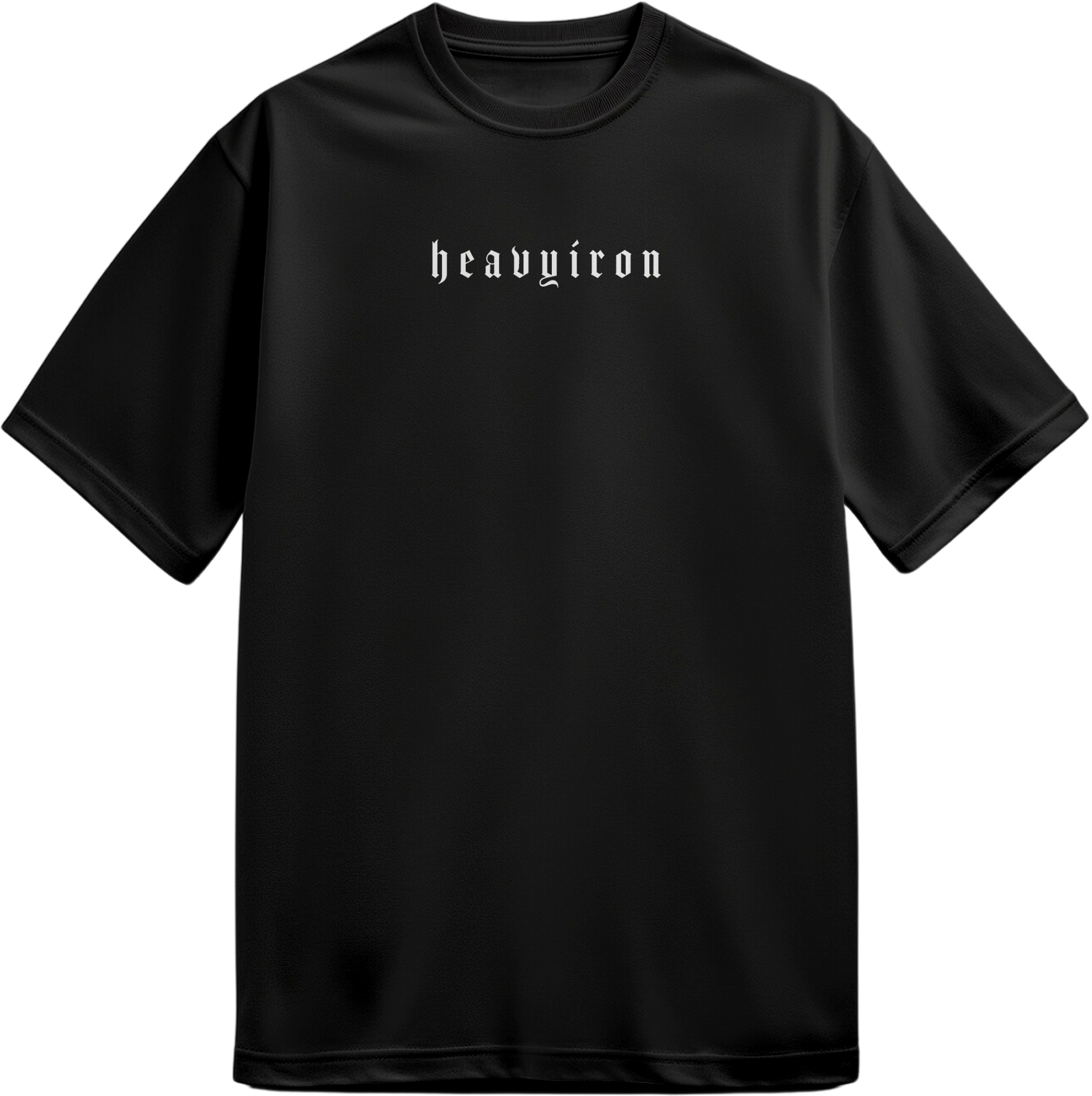 HEAVYIRON NO 55 OVERSIZED DROP SHOULDER BODYBUILDING GYM SHIRT BLACK