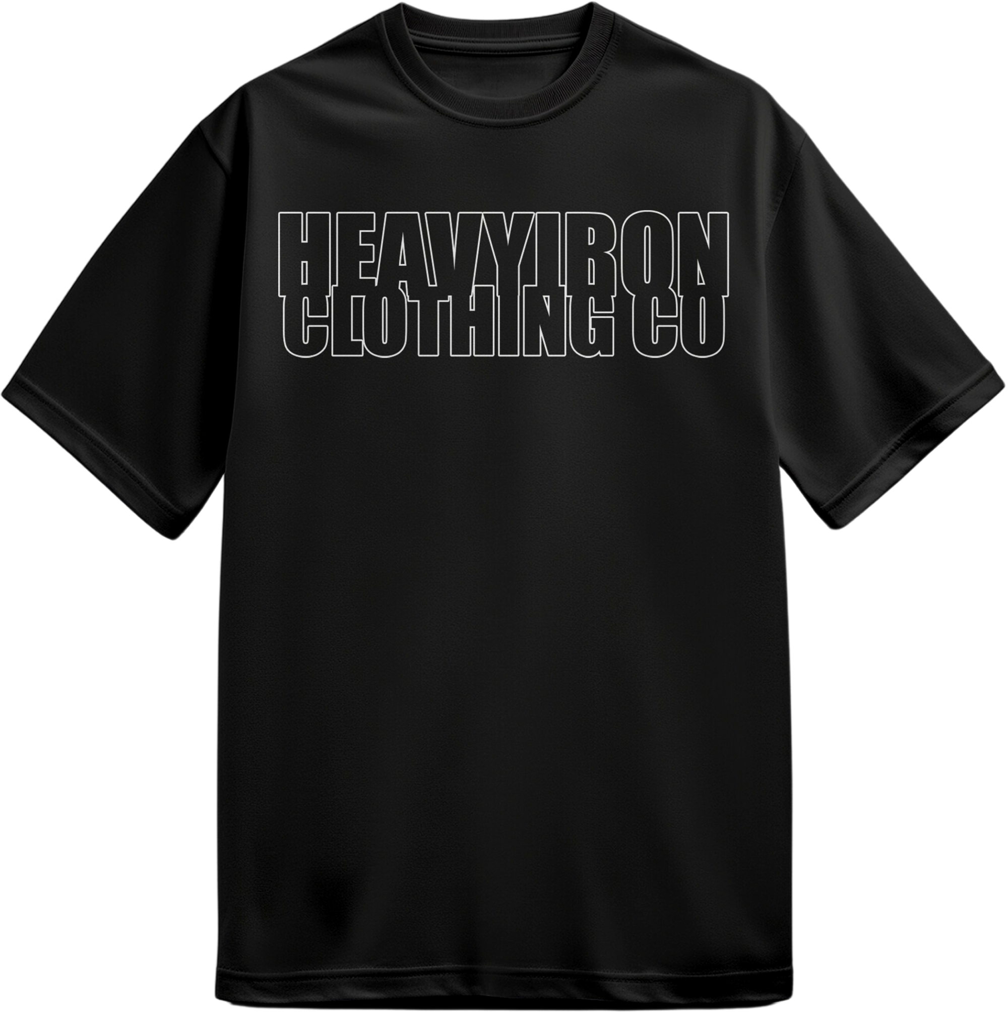 HEAVYIRON VITAL OVERSIZED DROP SHOULDER BODYBUILDING GYM SHIRT BLACK