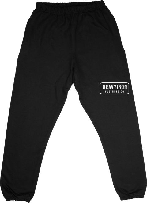 HEAVYIRON WORK ELASTIC CINCH BOTTOM HEAVYWEIGHT SWEATPANT BLACK